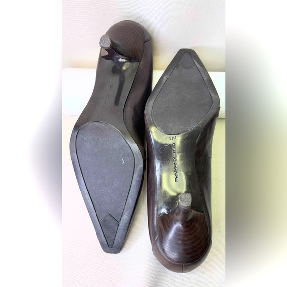 Bandolino Brown Leather Women's Shoes with Kitten Heel Pump Size 9.5 - Picture 12 of 16